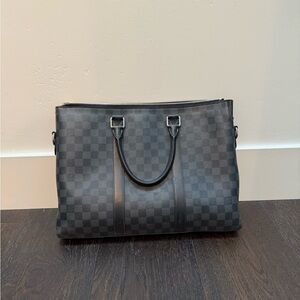 Checkered Black Tote Bag